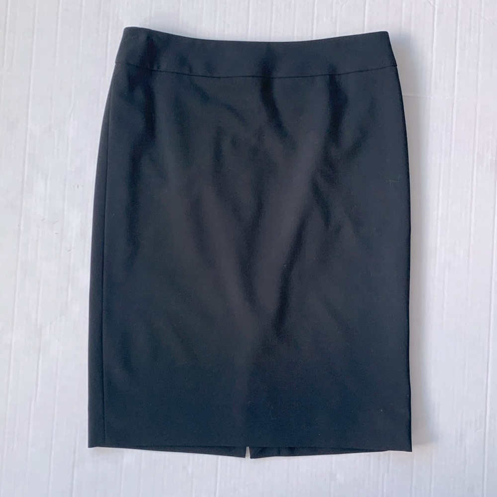 Armani Collezioni Black Wool Pencil Slit Skirt size 4